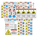 Articulated Dump Truck Safety Decals Kit