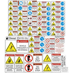 Asphalt Paver Safety Decal Kit