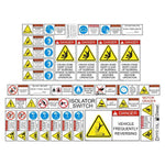 Motor Grader Safety Decals Stickers Kit