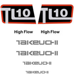 Takeuchi TL10 Decals Stickers Kit
