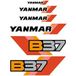 Yanmar B37-2 Decals Stickers Kit