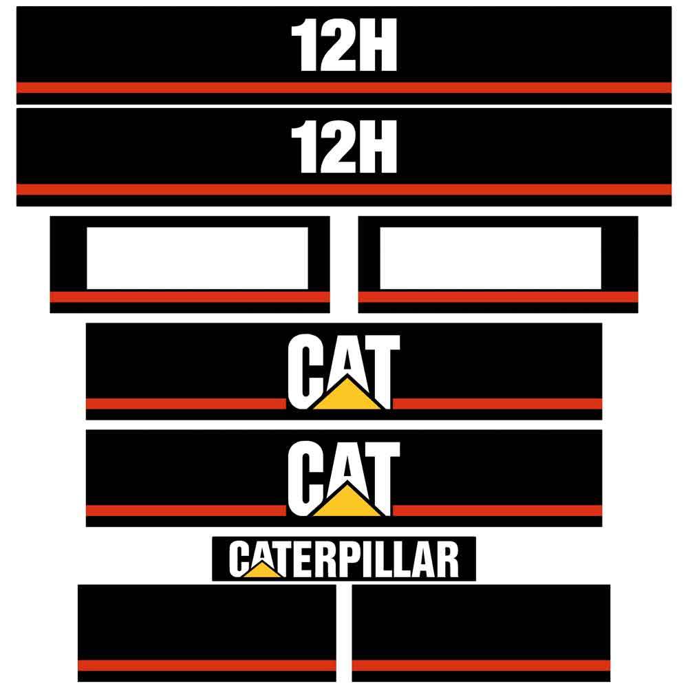 12H Decals Stickers Set
