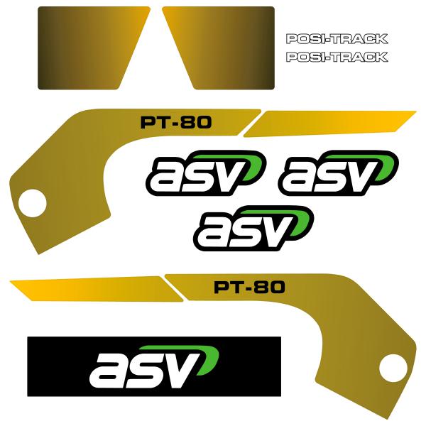 ASV PT80 Decal Kit - Skid Steer Tracked