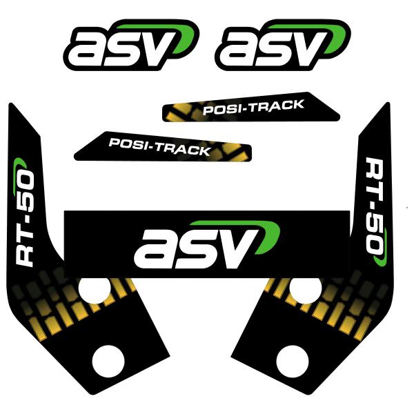 ASV RT50 Decal Kit - Skid Steer Tracked