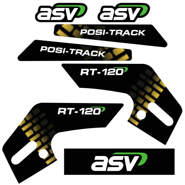 ASV RT120 Decal Kit - Skid Steer Tracked