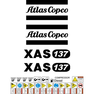 Atlas Copco XAS137 Decal Kit - Compressor