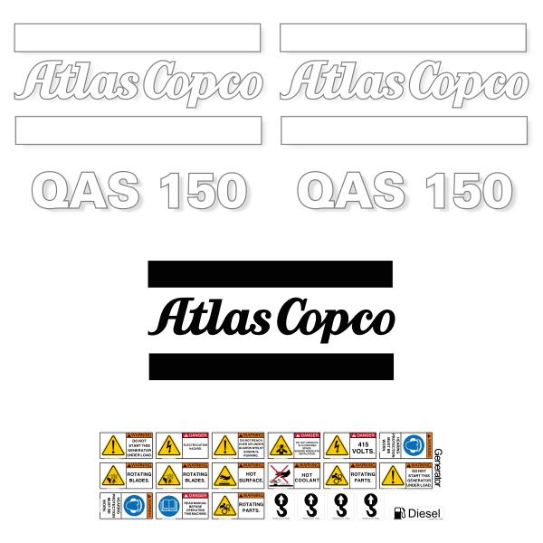Atlas Copco QAS150 Decal Kit - Generator