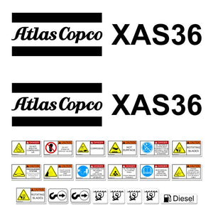 Atlas Copco XAS36 Decal Kit - Compressor