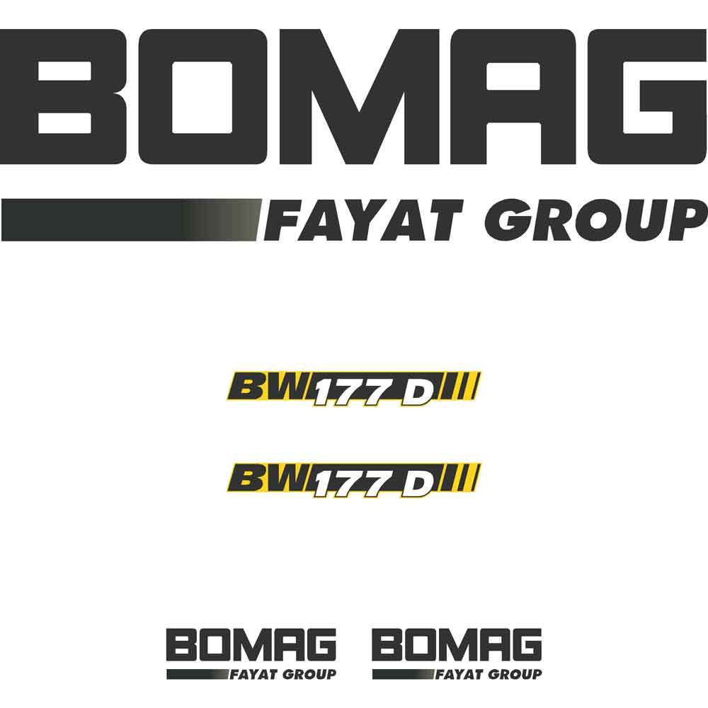 Bomag 177D-4 Decals Stickers