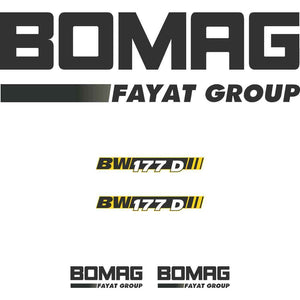 Bomag 177D-4 Decals Stickers