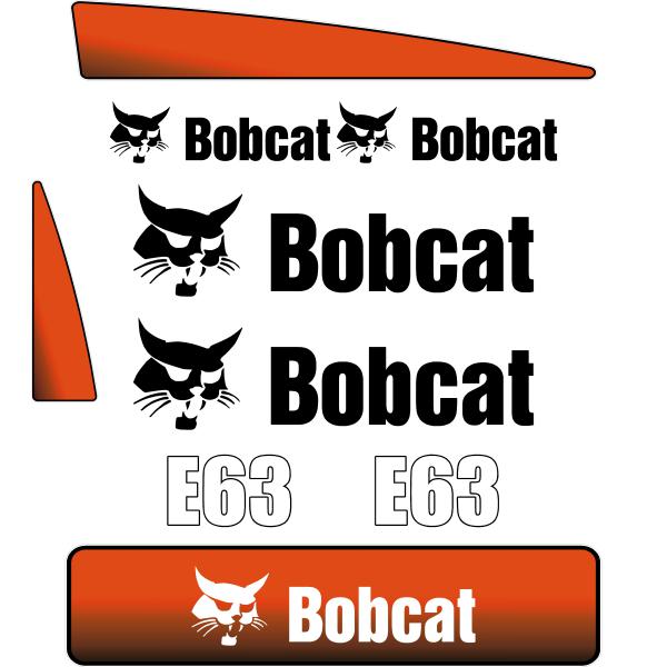 Bobcat E63 Decal Kit - Mini Excavator