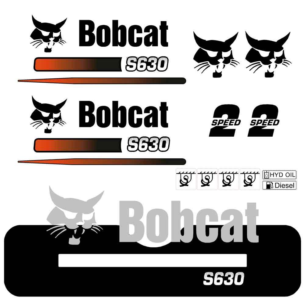  Bobcat S630 Decal Sticker Set