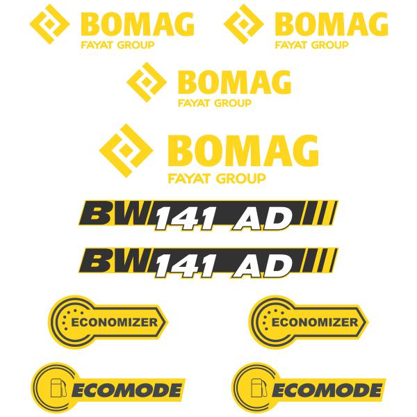 Bomag BW 141AD-5 Decal Kit - Roller