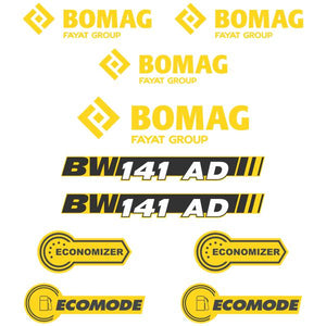 Bomag BW 141AD-5 Decal Kit - Roller
