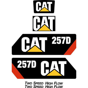Cat 257D Decals Stickers Kit