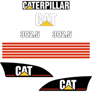 CAT 302.5 Decal Kit - Mini Excavator