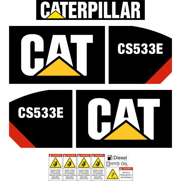 CAT CS533E Later Decal Kit - Roller