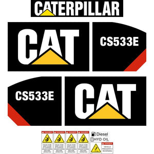 CAT CS533E Later Decal Kit - Roller