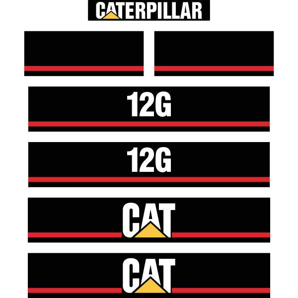 CAT 12G Decal Kit - Grader
