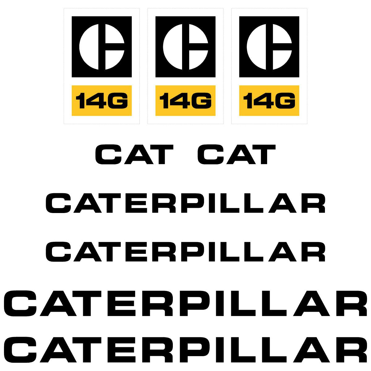 CAT 14G Decal Kit - Grader