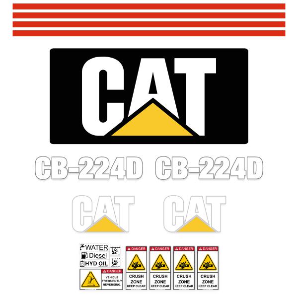 CAT CB224D Decal Kit - Roller