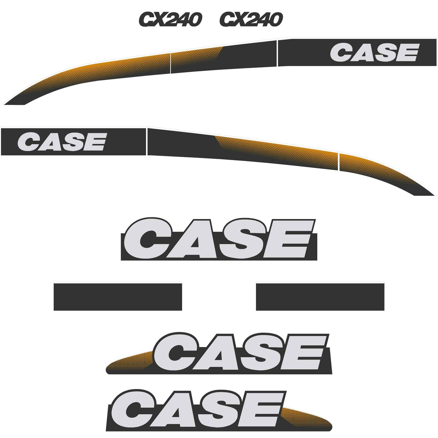 Case CX240 Decal Kit - Excavator