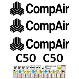 Compair C50 Decal Kit - Compressor