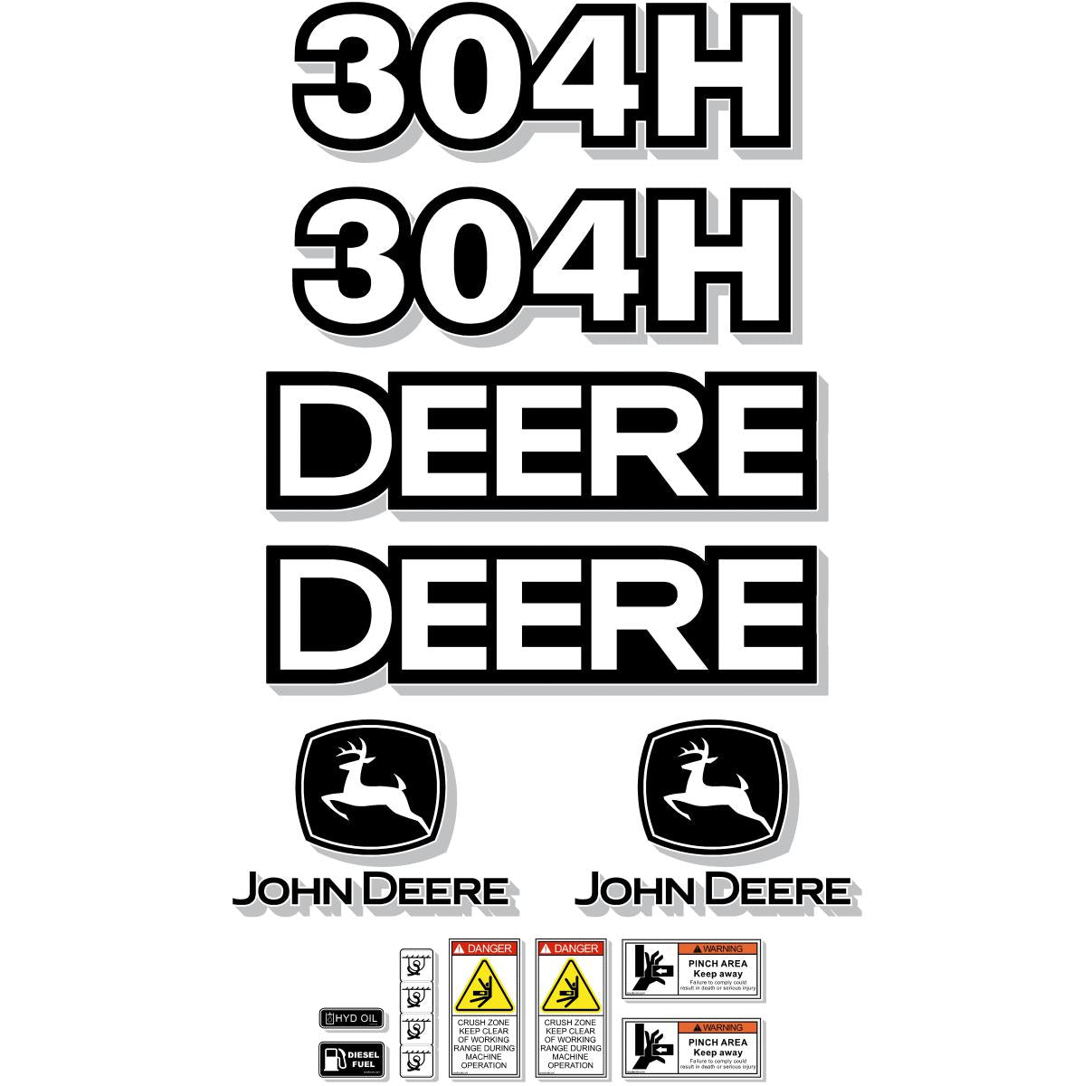 Deere 304H Decal Kit - Wheel Loader