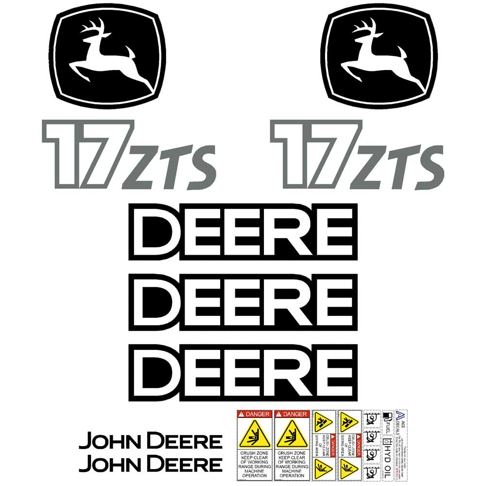 Deere 17 ZTS Decal Kit - Mini Excavator