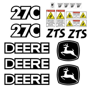 Deere 27C ZTS Decal Kit - Mini Excavator