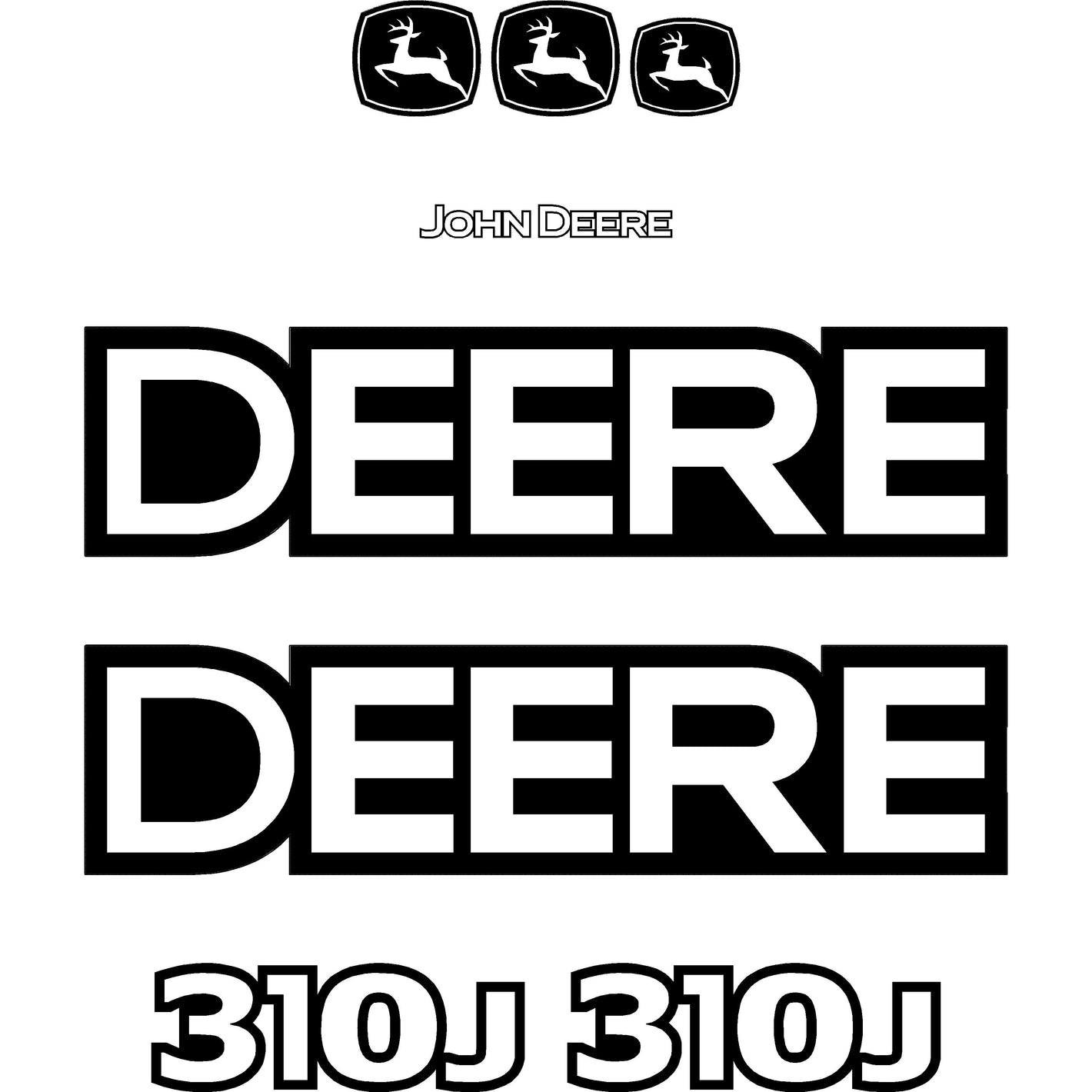 Deere 310J Decal Kit - Backhoe