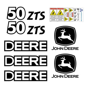 Deere 50 ZTS Decal Kit - Mini Excavator