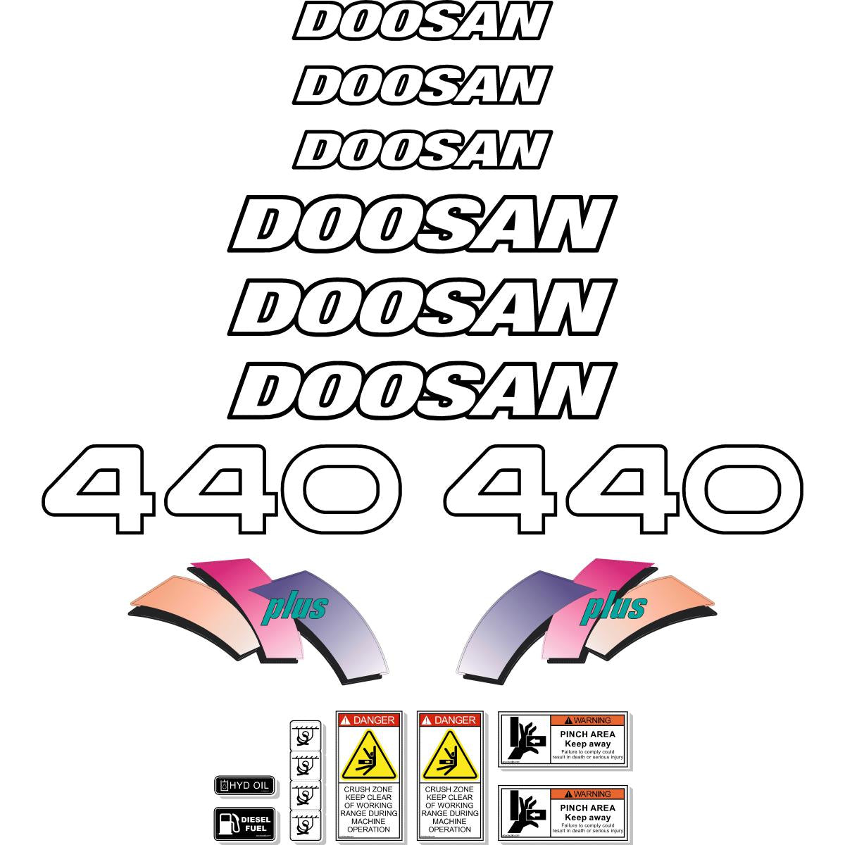 Doosan 440 Plus Decal Kit - Skid Steer