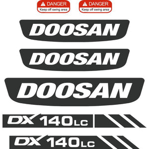 Doosan DX140LC Decal Kit - Excavator