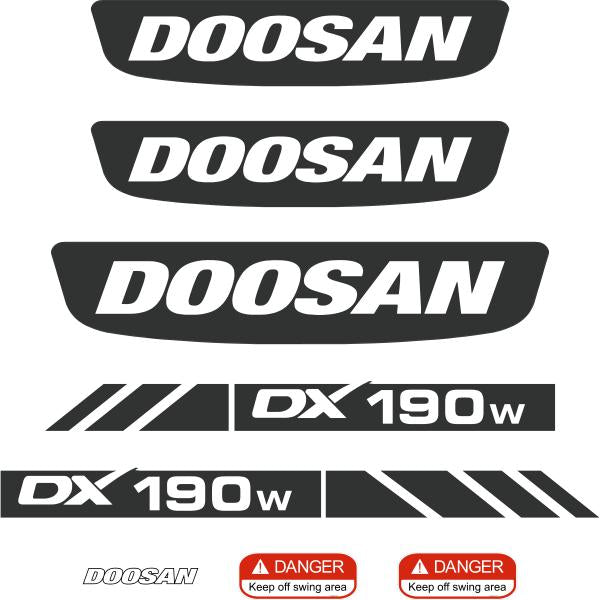 Doosan DX190W Decal Kit - Excavator