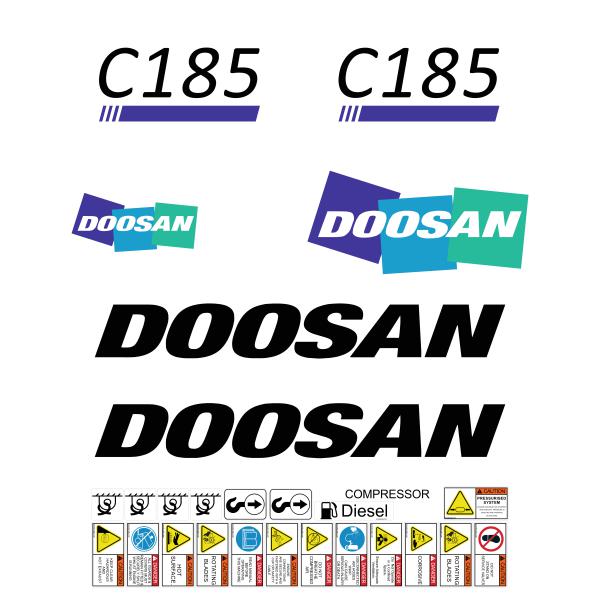 Doosan C185 Decal Kit - Compressor
