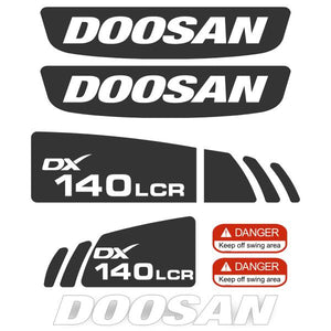 Doosan DX140LCR Decal Kit - Excavator