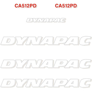 Dynapac CA512 PD Decal Kit - Roller