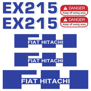 Fiat Hitachi EX215 Decal Kit - Excavator