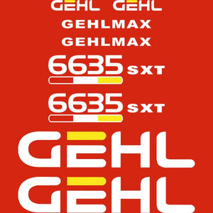 GehlMax 6635SXT Decals Sticker Set