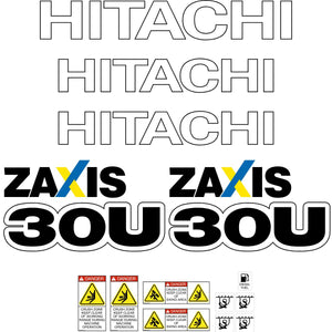 Hitachi ZX30U-5 Decal Kit - Mini Excavator