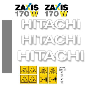 Hitachi ZX170w-3 Decal Kit - Excavator