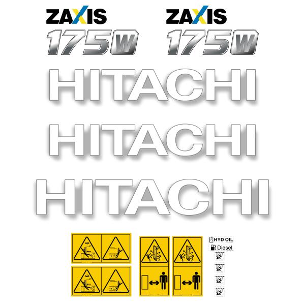 Hitachi ZX175w-7 Decal Kit - Excavator