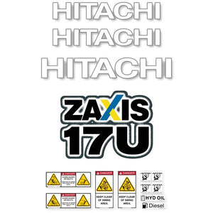 Hitachi ZX17U-5 Decal Kit - Mini Excavator