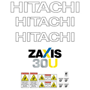 Hitachi ZX30U-3 Decal Kit - Mini Excavator