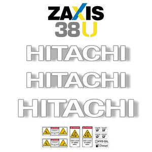 Hitachi ZX38U-3 Decal Kit - Mini Excavator