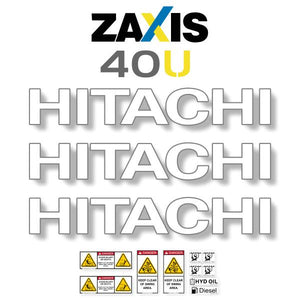 Hitachi ZX40U-3 Decal Kit - Mini Excavator