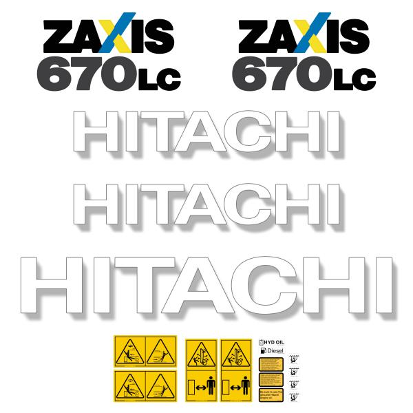 Hitachi ZX670-5 LC Decal Kit - Excavator