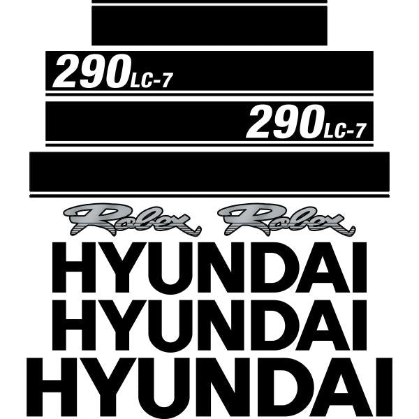 Hyundai 290LC-7 Decal Kit - Excavator