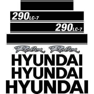 Hyundai 290LC-7 Decal Kit - Excavator